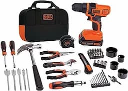 BLACK+DECKER 20V Max Drill & Home Tool Kit, 68 Piece (LDX120PK)