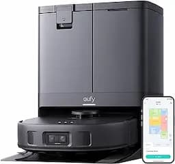 eufy X10 Pro Omni Robot Vacuum and Mop with 8,000 Pa Suction, Dual Mops with 12 mm Auto-Lift and Carpet Detection, AI Obstacle Avoidance, Auto Mop Washing, Auto Drying, Self-Emptying, Self-Refilling