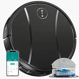 Robot Vacuum and Mop Combo,4200Pa Powerful Robotic Vacuum Cleaner with Self-Charging, Home Automatic Robot Aspiradora for Hardwood Floor, Low Carpet, Pet Hair, App&Voice&Remote Control